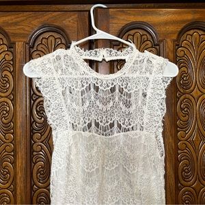 NEW WITHOUT TAGS Free people womens daydream a-line bodycon white lace dress
